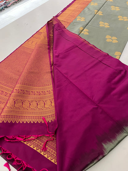 Semi Kanchi silk saree