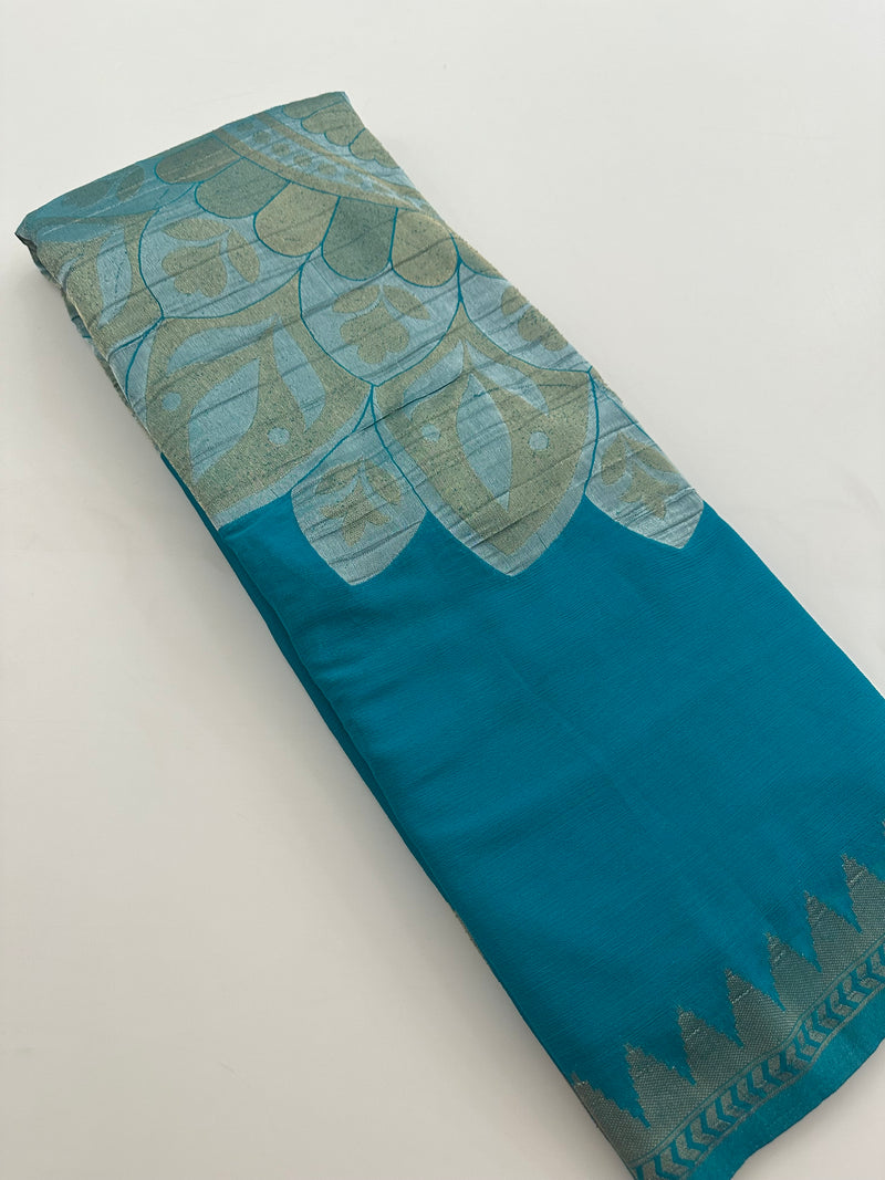 Designer Saree - Sapphire Crepe Georgette JU17