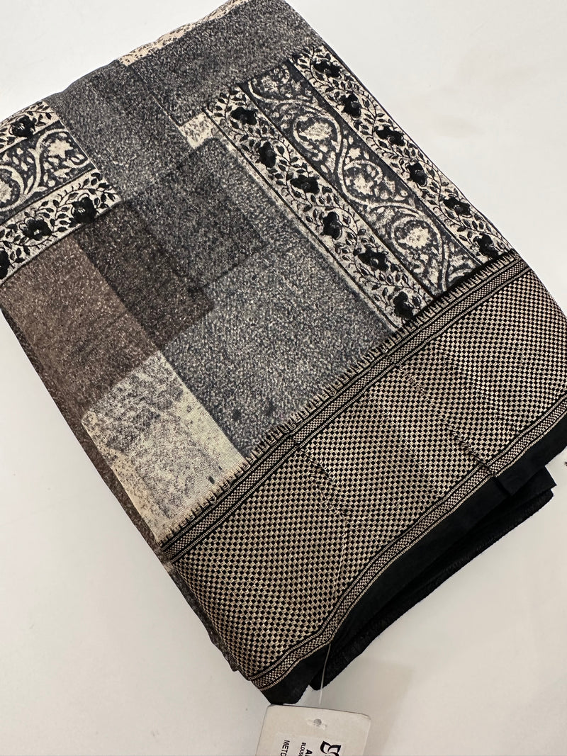 Printed Chanderi Fancy Saree-JU31