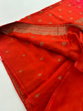 Dyed Crape Saree weaving, Butta, and weaving border🌹-AU2