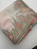 Designer Tissue Organza Embroidery Work Border-JU4