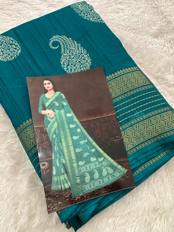 Tussar Crape Saree-JU9