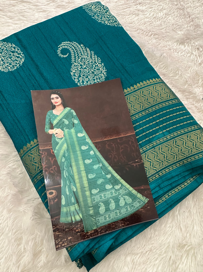 Tussar Crape Saree-JU9
