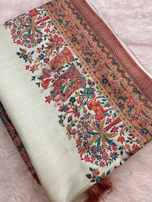 Kalamkari Tussar Fancy-M10
