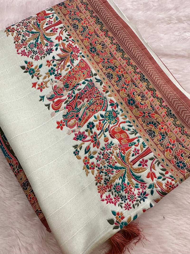 Kalamkari Tussar Fancy-M10