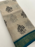 Fancy Cotton Chiffon Saree-J1