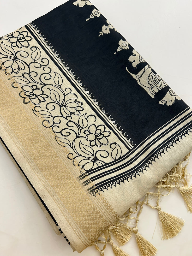 Tussar Printed Saree-M23