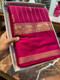 Rani Pink Semi Mysore Silk Saree-M102
