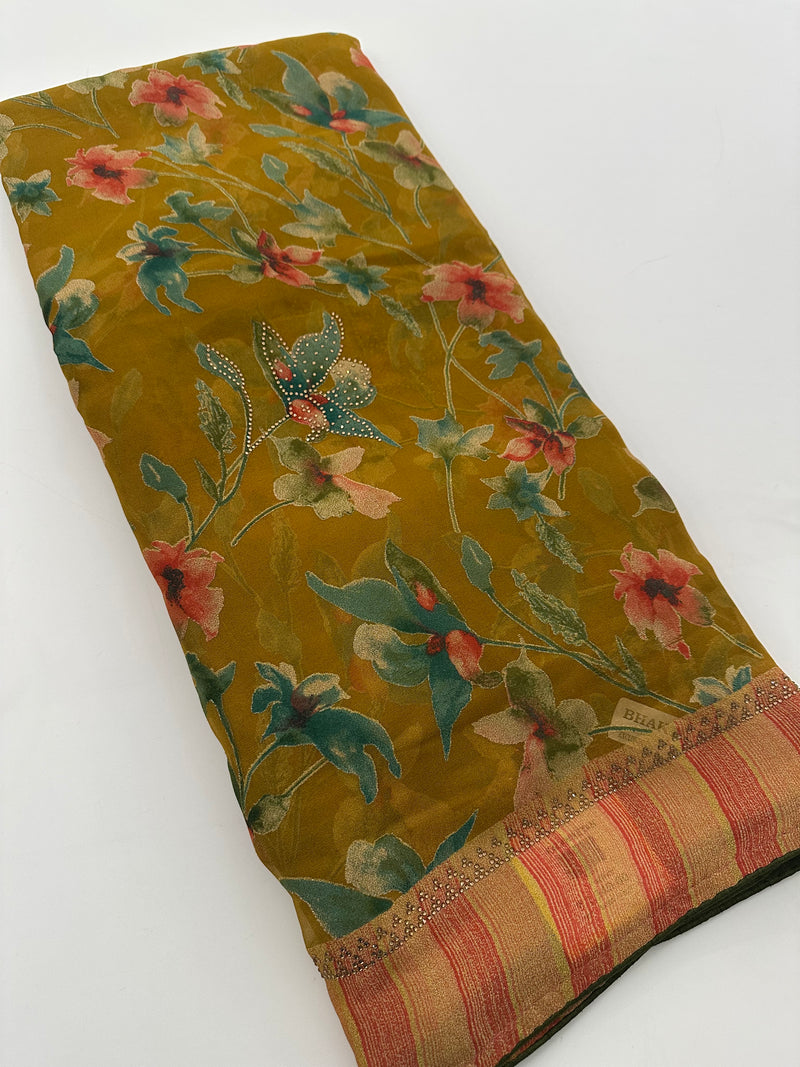 Brosso Fancy Saree New-(JU1)