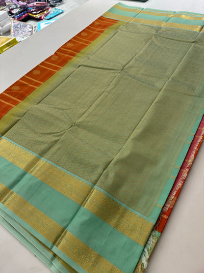 Semi Kanchi/Vegan Silk Saree-11