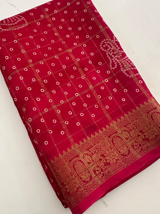 Crape Chiffon Fancy Saree-J1
