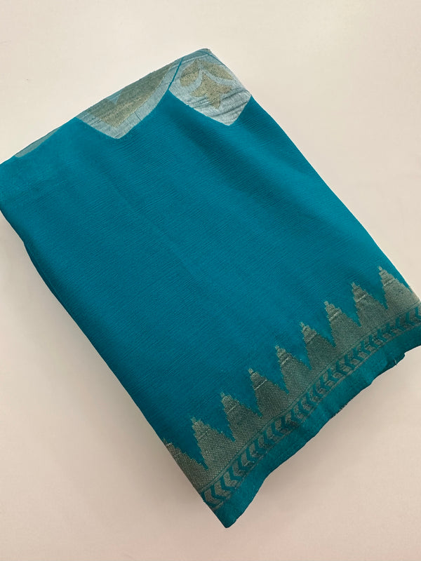 Designer Saree - Sapphire Crepe Georgette JU17