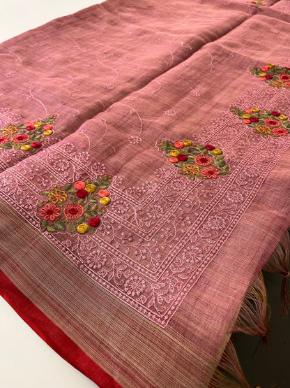 Designer linen Fancy Embroidery Buttas