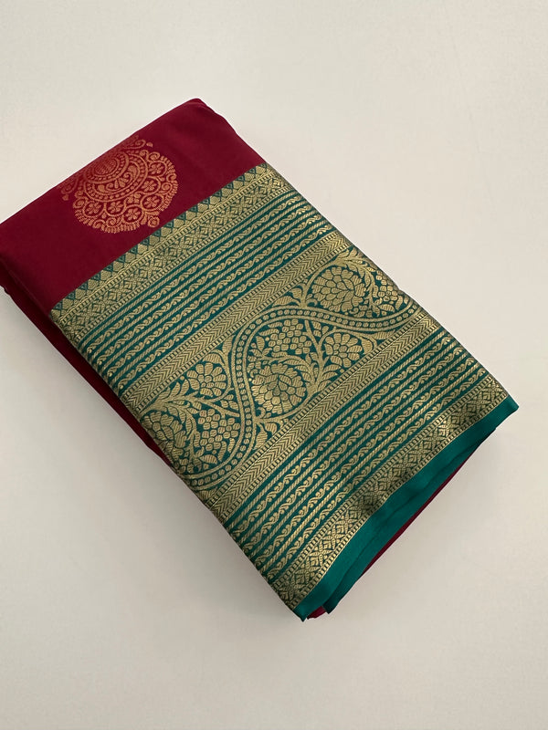 Semi Kanchi Silk Saree-JU7