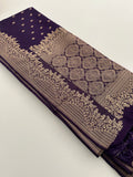 Venkatagiri fancy soft Linen Cotton sarees with self blouse and fancy Border and Butties all over 🌹-AU9