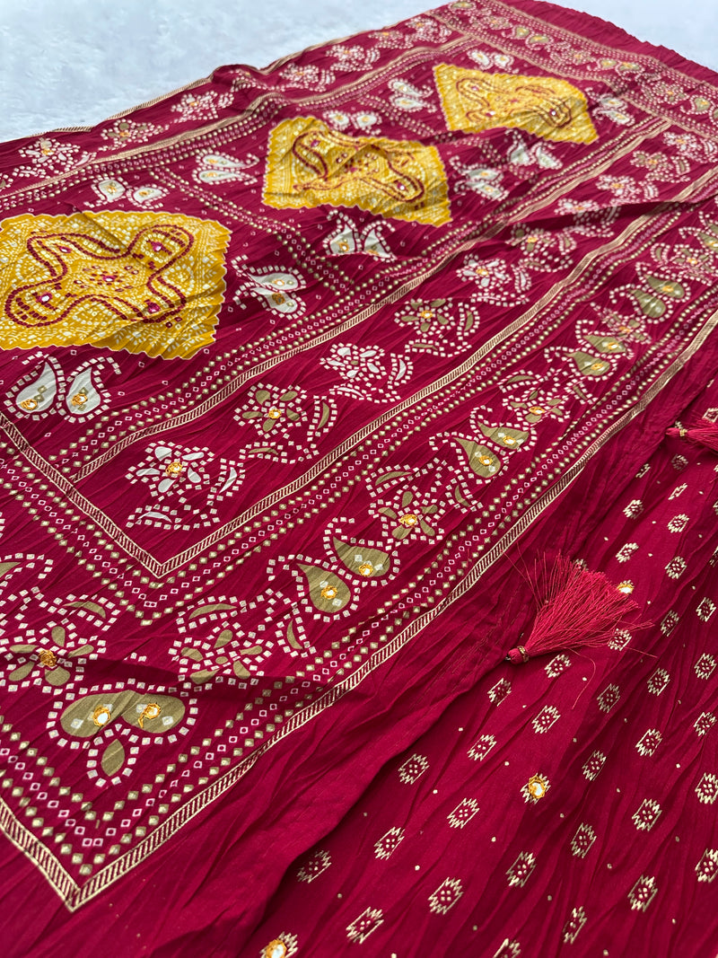 Crush Patola Fancy Saree-JU5