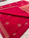 Linen Fancy Sarees,, Comes with small border and self blouse piece 🌹AU18
