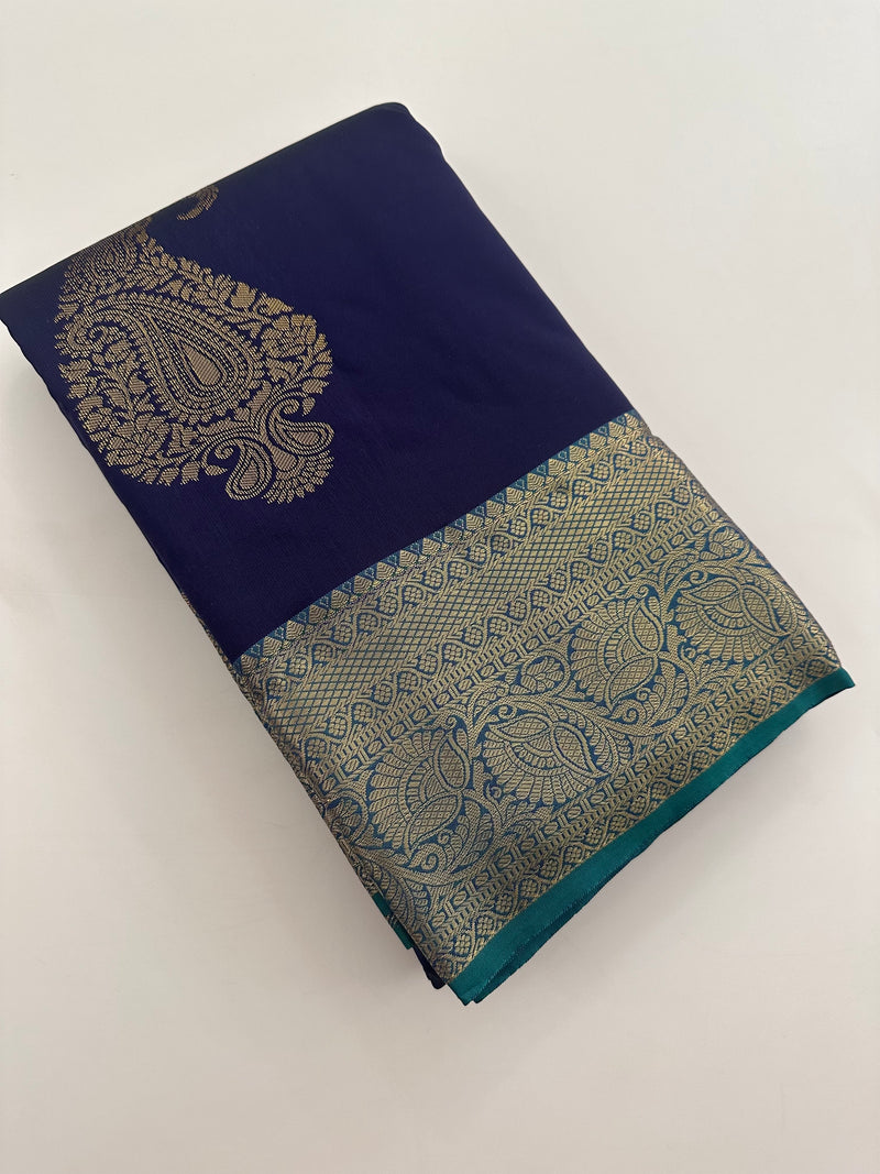 Semi Kanchi Silk Saree-JU16