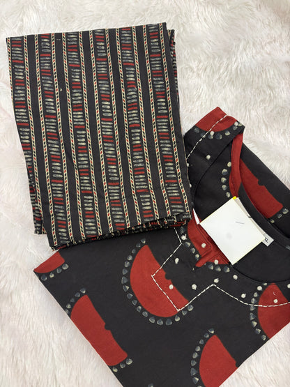 3 Piece Kurti Regular Fit Straight