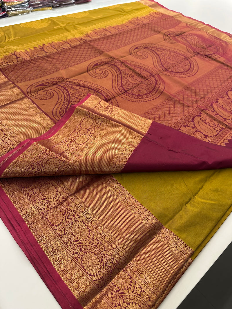 Semi Kanchi Silk Saree-JU7