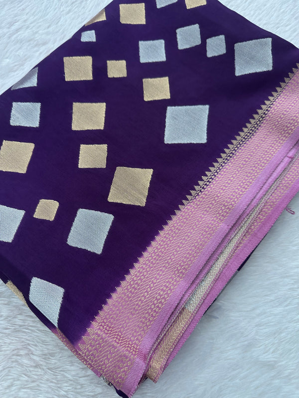 Banarsi Viscose Fancy Saree-JU13