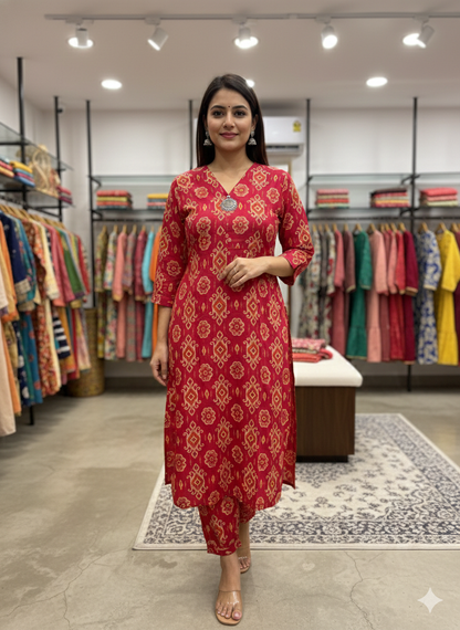 Office Wear Kurti With Pendant