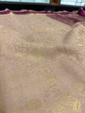 Floral Crepe Silk Saree - Beige & Wine (CR21)