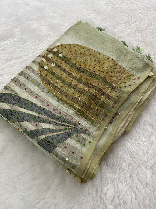 Knot Work Fancy Saree-F17