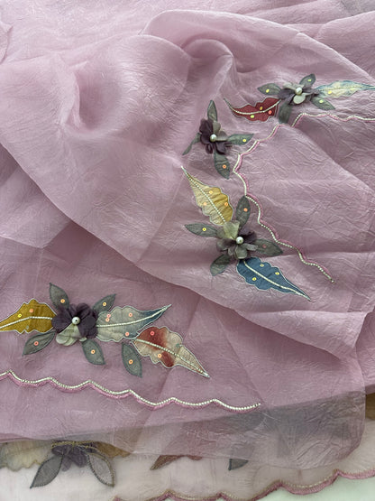 Organza Work Fancy Appliqué Work-M24