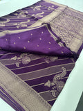 Purple Floral Designer Saree AU24