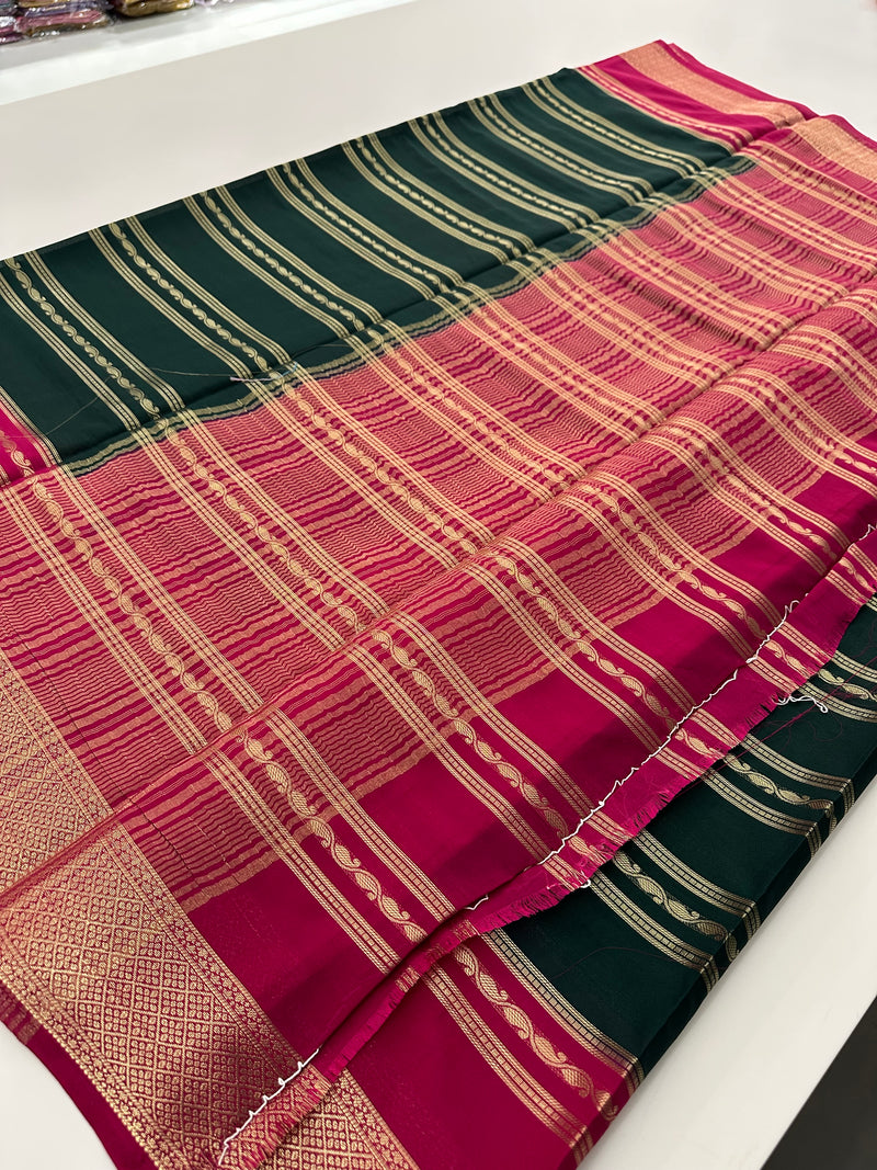 Semi Crepe Fancy Sarees🌹AU18
