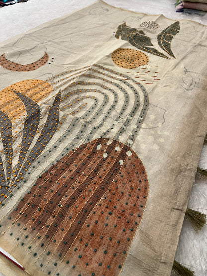 Knot Work Fancy Saree-F17