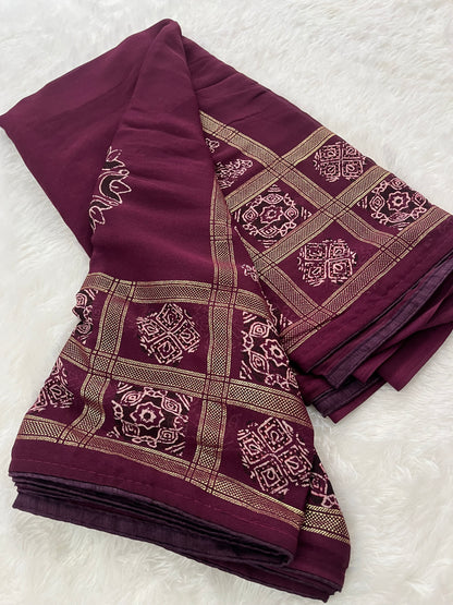Bandhini Crape Chiffon