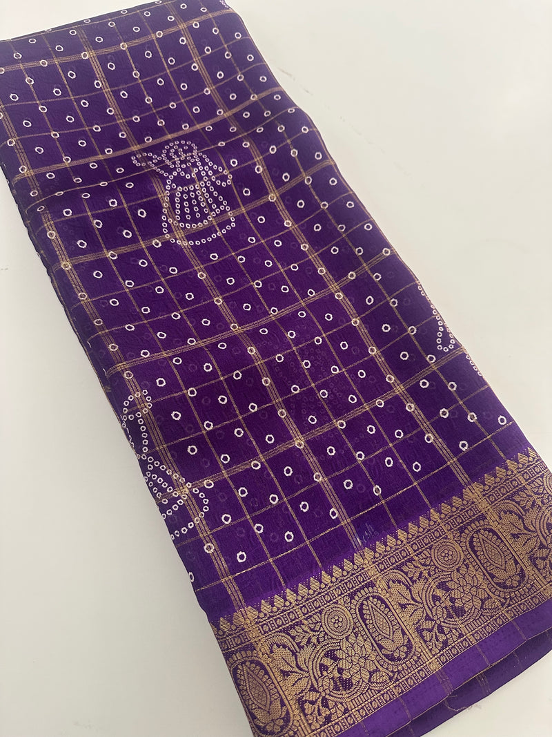 Crape Chiffon Fancy Saree-J1