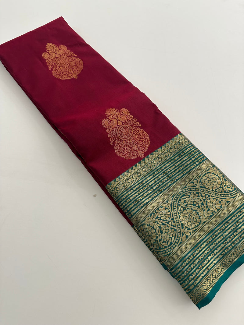 Semi Kanchi Silk Saree-JU7