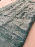 Soft marshmallow, organza fabric  pastel color sarees with work with work, self Blouse 🌹- AU17