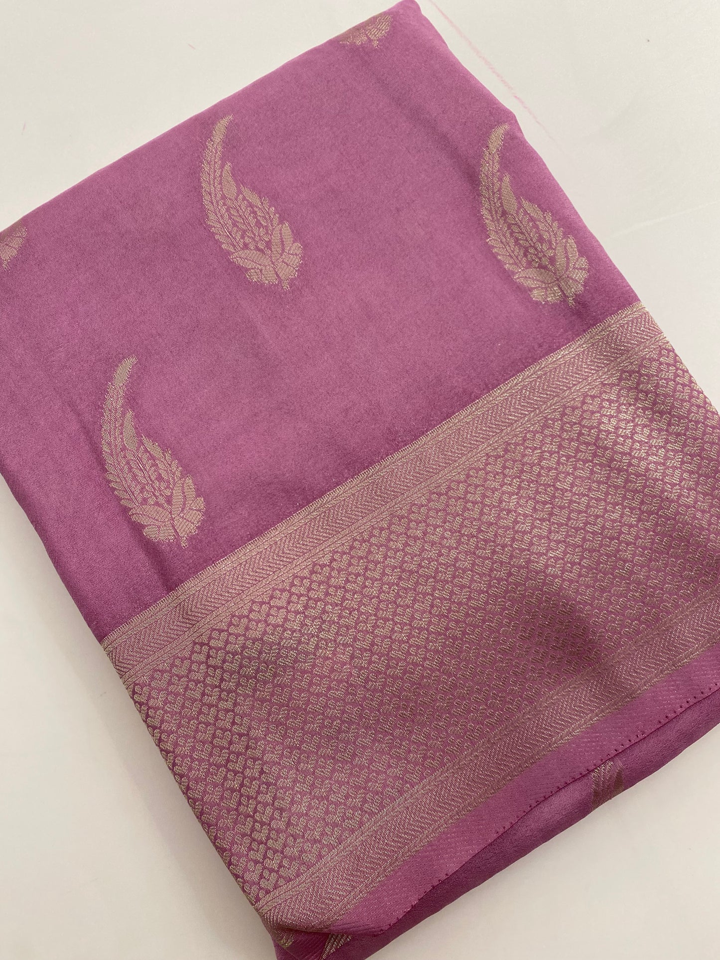 310 Banarasi silky single leaf buttas