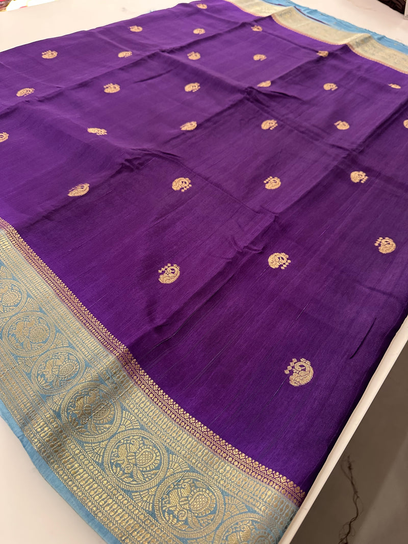 Tussar Fancy Saree in New Contrast Borders🌹- AU-17