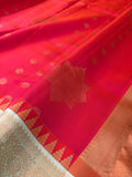 Silk Saree - Pink & Pista Green (CR21)