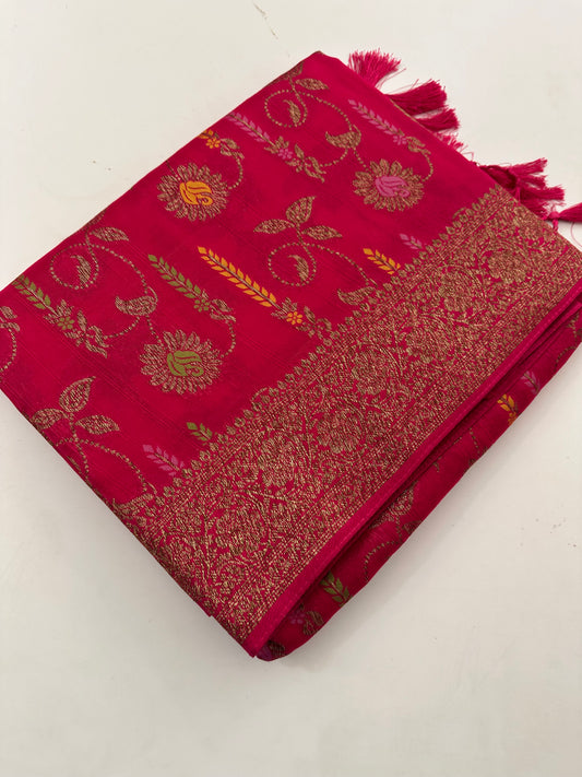 Premium Jute Tussar Fancy Saree-J9