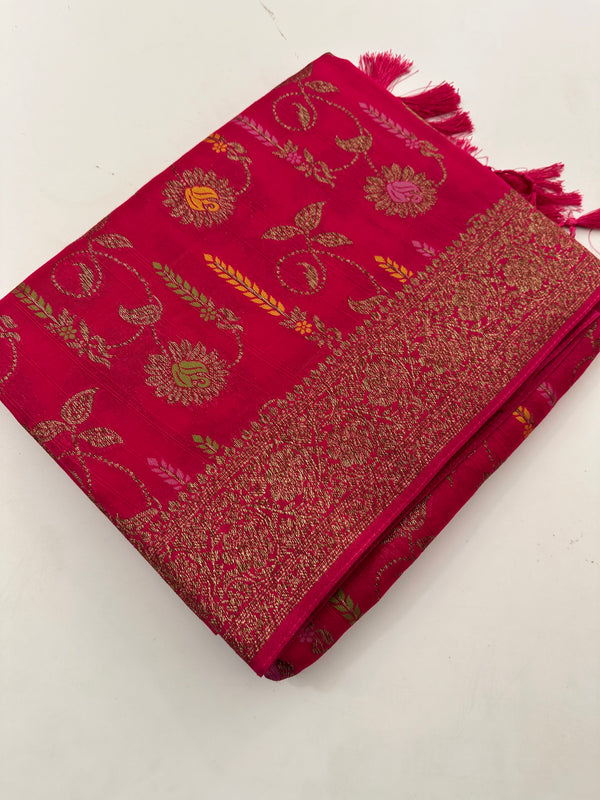 Premium Jute Tussar Fancy Saree-J9