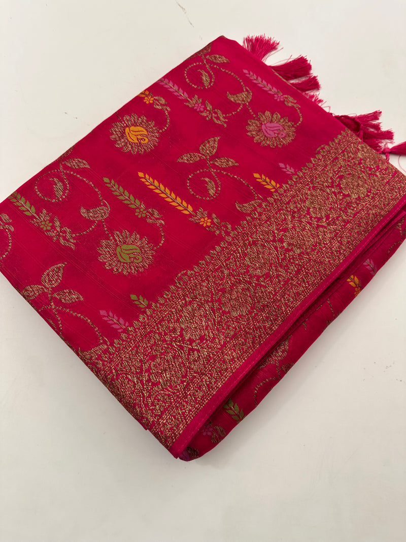 Premium Jute Tussar Fancy Saree-J9