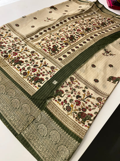 Tussar Zari Lines