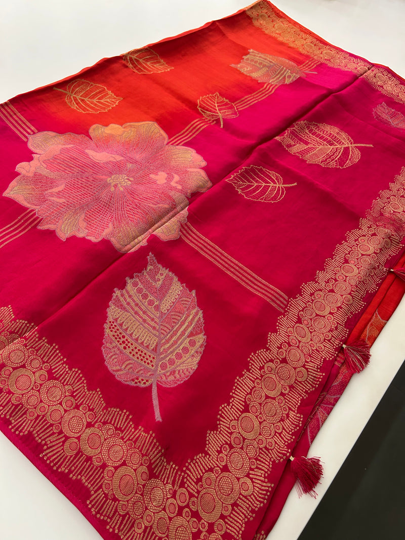 Designer Chinnon Faded Saree-M17