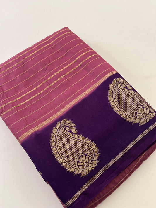 Semi Mysore silk new design