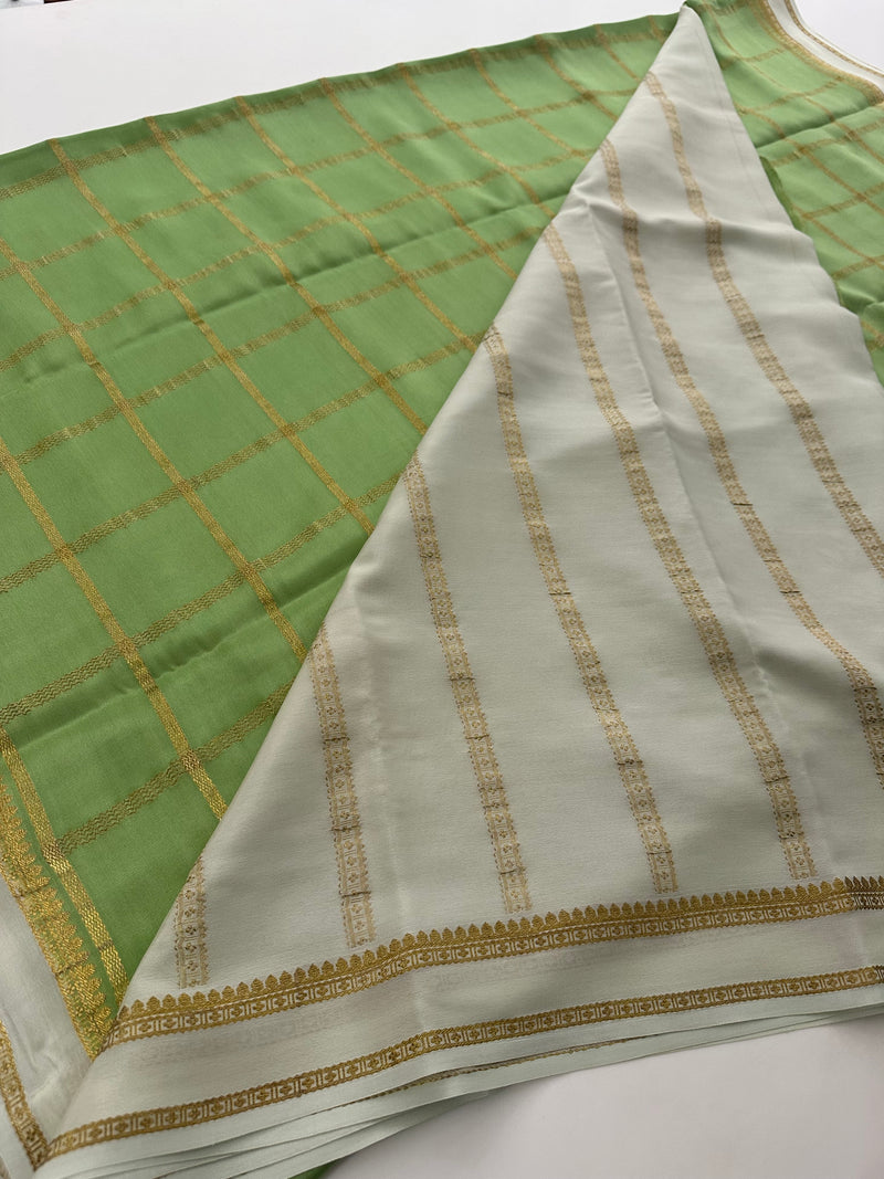 Pure Crape Mysore Silk Saree 120GSM -JU27