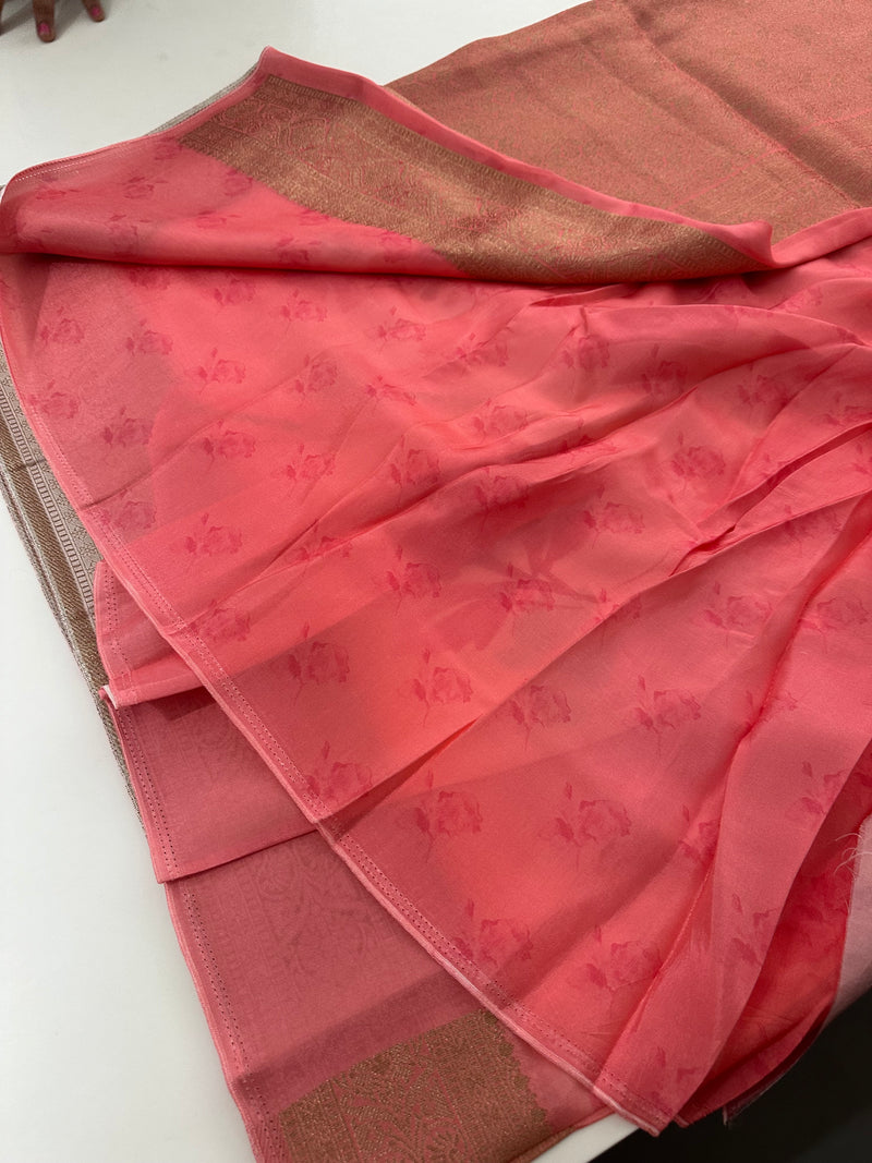 Viscose Digital Print Saree-J29