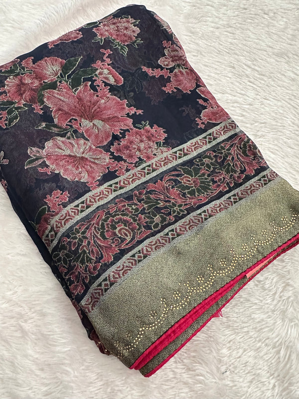 Brosso Fancy Saree New-JU10