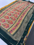 Crush Patola Bandhini Saree – Yellow X Green AU24
