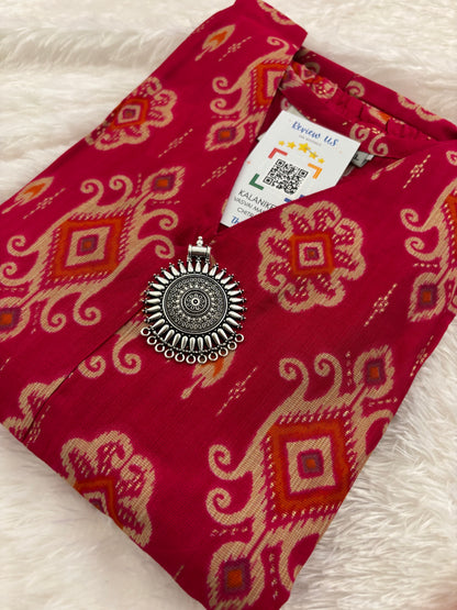 Office Wear Kurti With Pendant